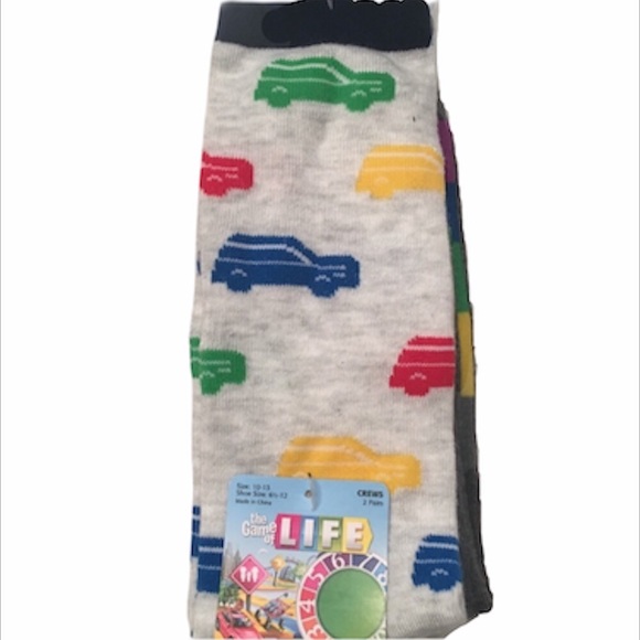 Hasbro The Game of Life Crew Socks 2 Pairs, Gray - Picture 2 of 5